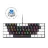 61-Key Mechanical Keyboard with RGB Lighting Effects Ergonomic Design Adjustable Plug-Play Universal Wired Gaming Keyboard