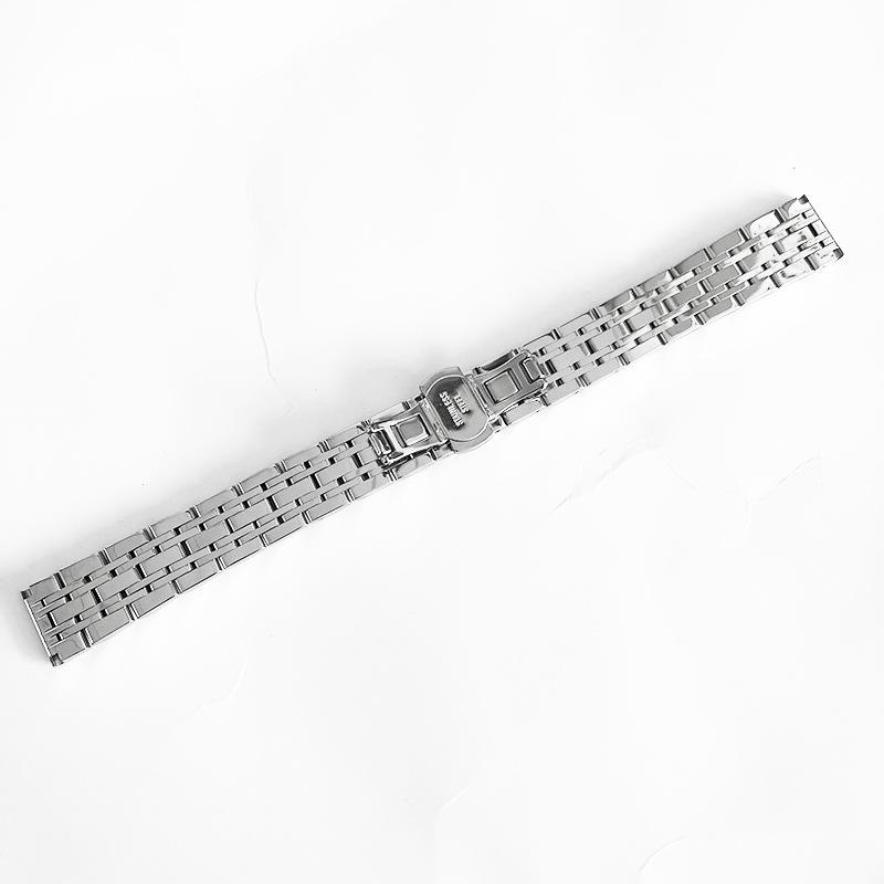 Replacement Strap for Women's Watch Stainless Steel Butterfly Clasp Solid Steel Band