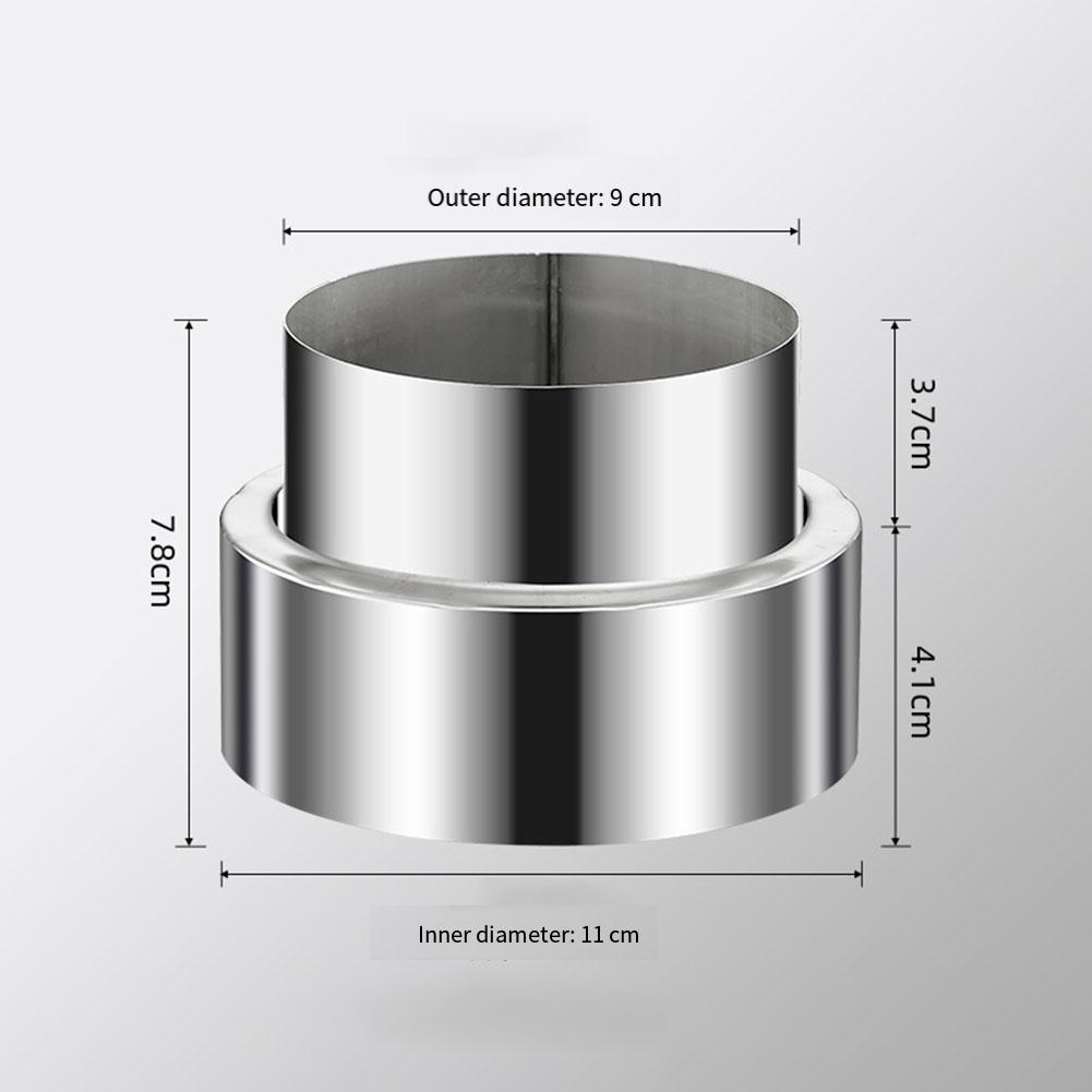 Schornsteinrohr-Reduzierstück Edelstahl Ofenrohr-Komponente zur Durchmesserreduzierung von 120 mm auf 50 mm in Lüftungssystemen