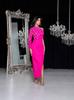 European & American High-End Sexy One-Shoulder Studded Bandage Dress - Long-Sleeved, Slim-Fitting, Luxurious.