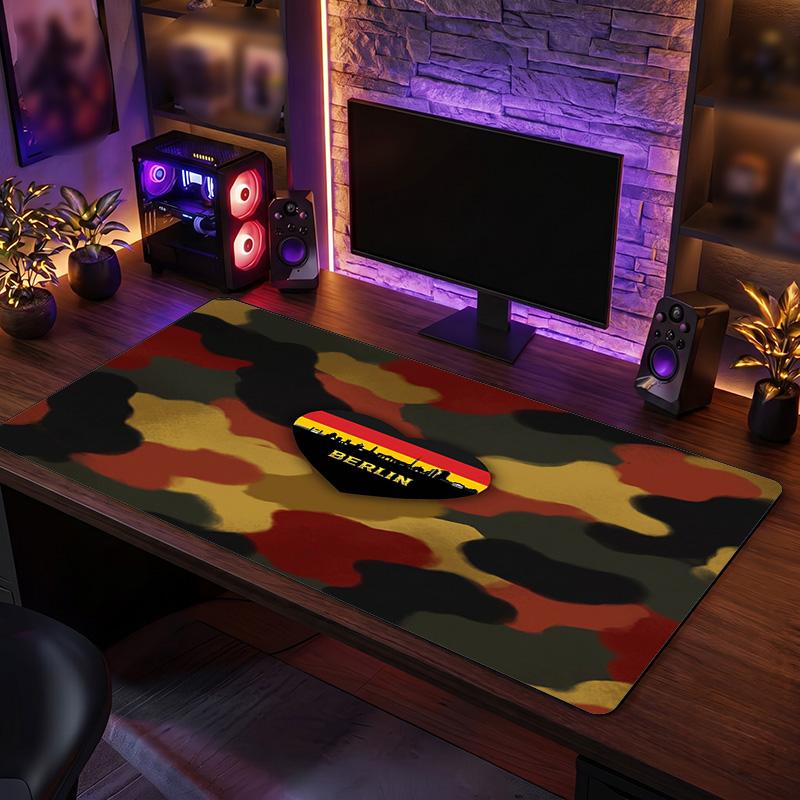 Germany Football Crest Mouse Pad, Extended Non Slip Rubber Desk Mat for Gaming Office Laptop Fan Gift