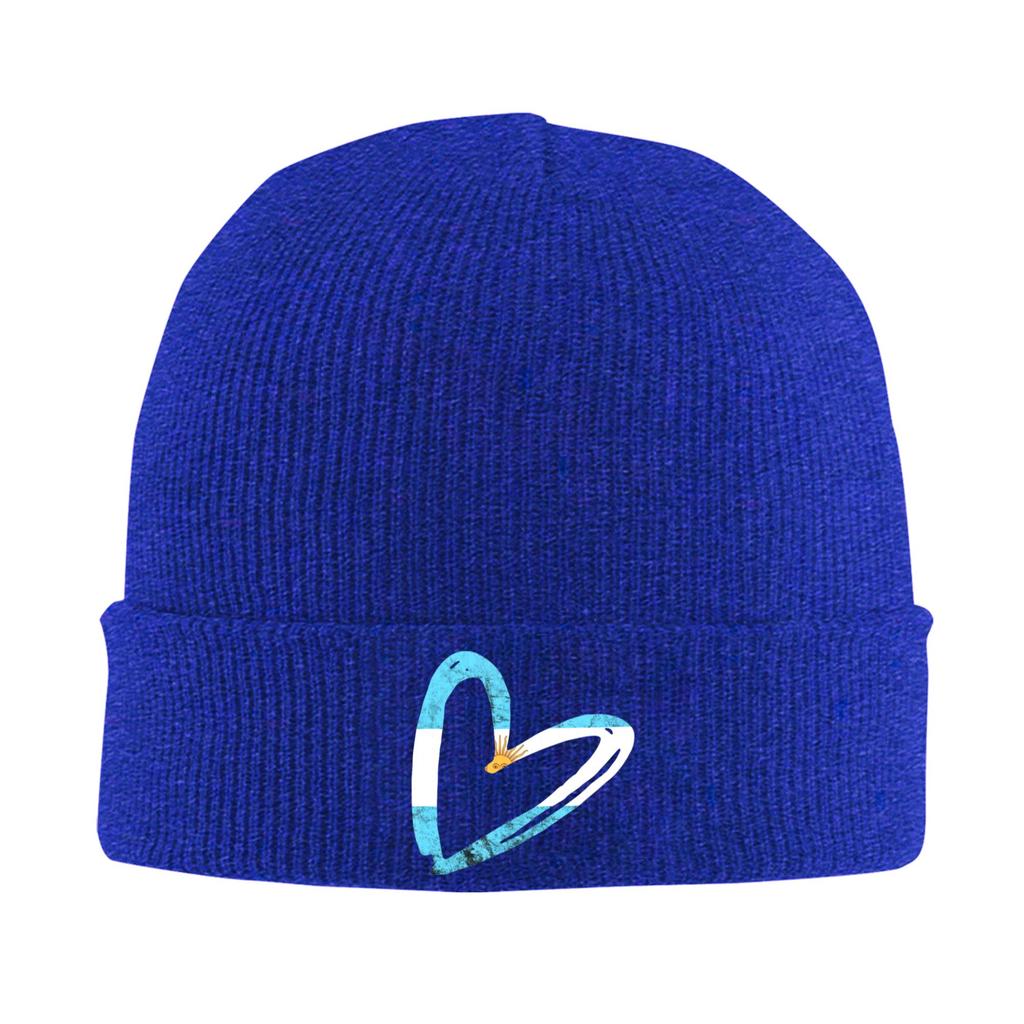 Argentinian Roots Heart Argentina Sun of May Knitted Hat Womens Unisexs Beanie Winter Hats  Hip Hop Cap