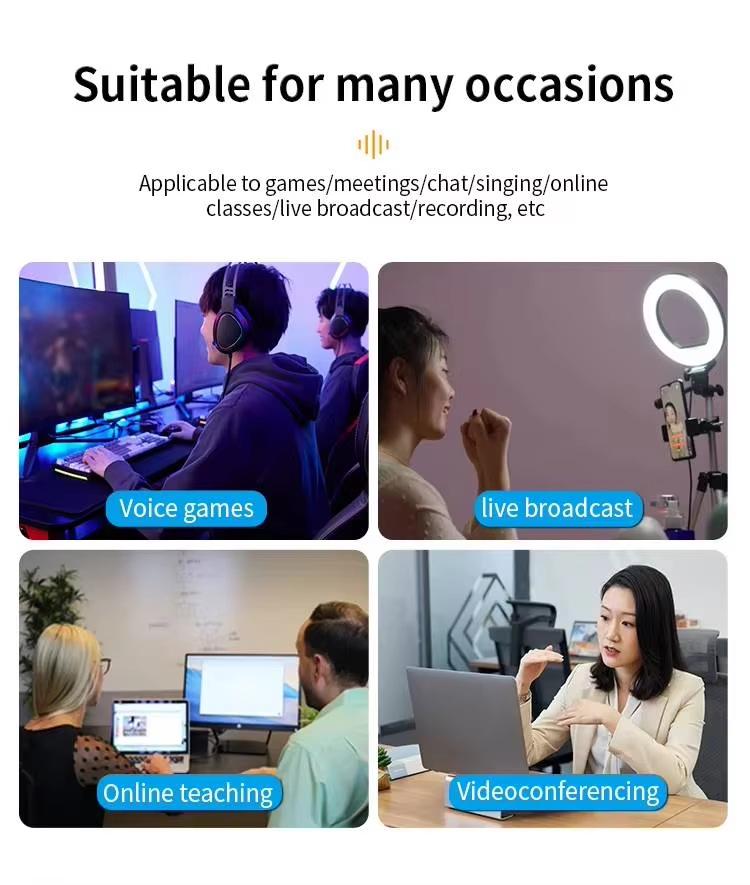 ME4 RGB USB Kondensatormikrofon - Geräuschunterdrückung für Gaming, Aufnahme und Live-Streaming