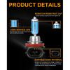 Fit For Freightliner Cascadia Commercial Truck 2008-2017 Halogen Headlight Bulbs, H11 High Beam+H11 Low Beam, High Performance Replacement Bulb, Pack