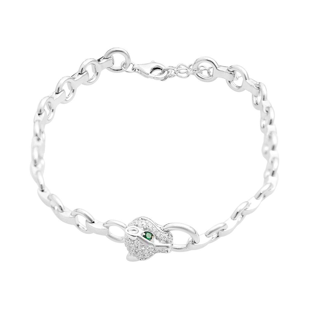 Silver Bracelet with Cubic Zirconia, Product Weight 13.21 G (60001909)
