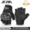 JCAA Motorcycle Half Finger Gloves Touchscreen Motocross Riding Gloves Wear-resistant Anti-fall ATV Motorbike Gloves Anti-slip