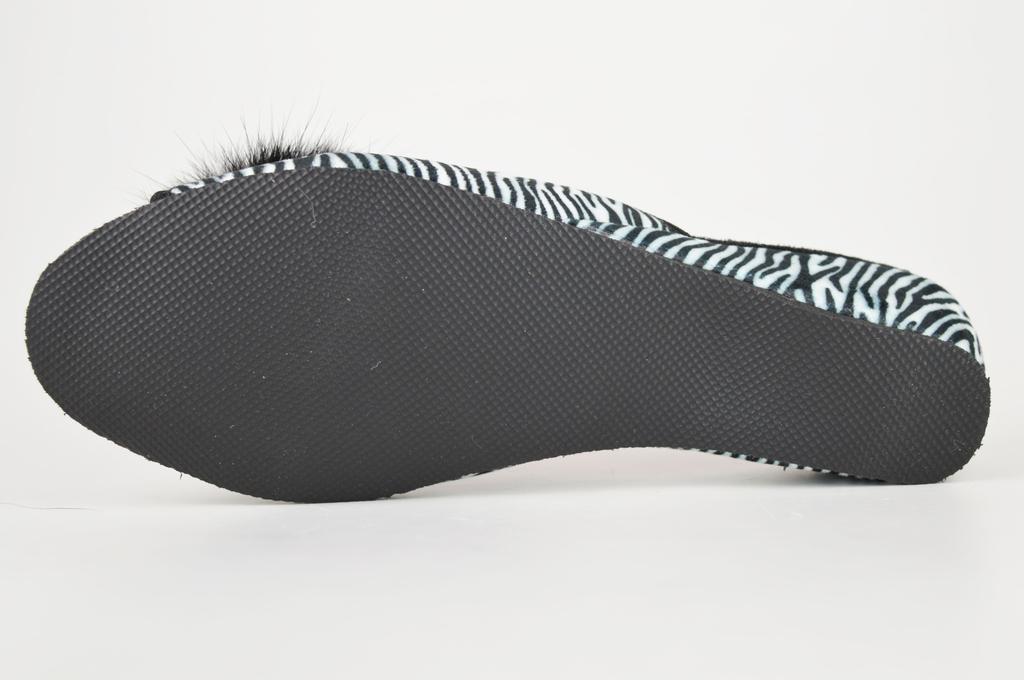 Pantofle na klínku Inblu RR1F 36 Černobílý velur