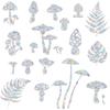 28PCS Rainbow Mushroom and Leaf Window Decals To Prevent Bird Strikes, Anti-Collision Window Stickers, Stop Birds from Hitting Windows- Static Window