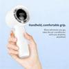 100 Speed Levels Mini Handheld Fan USB Rechargeable Cool Breeze LED Display for Makeup and Study
