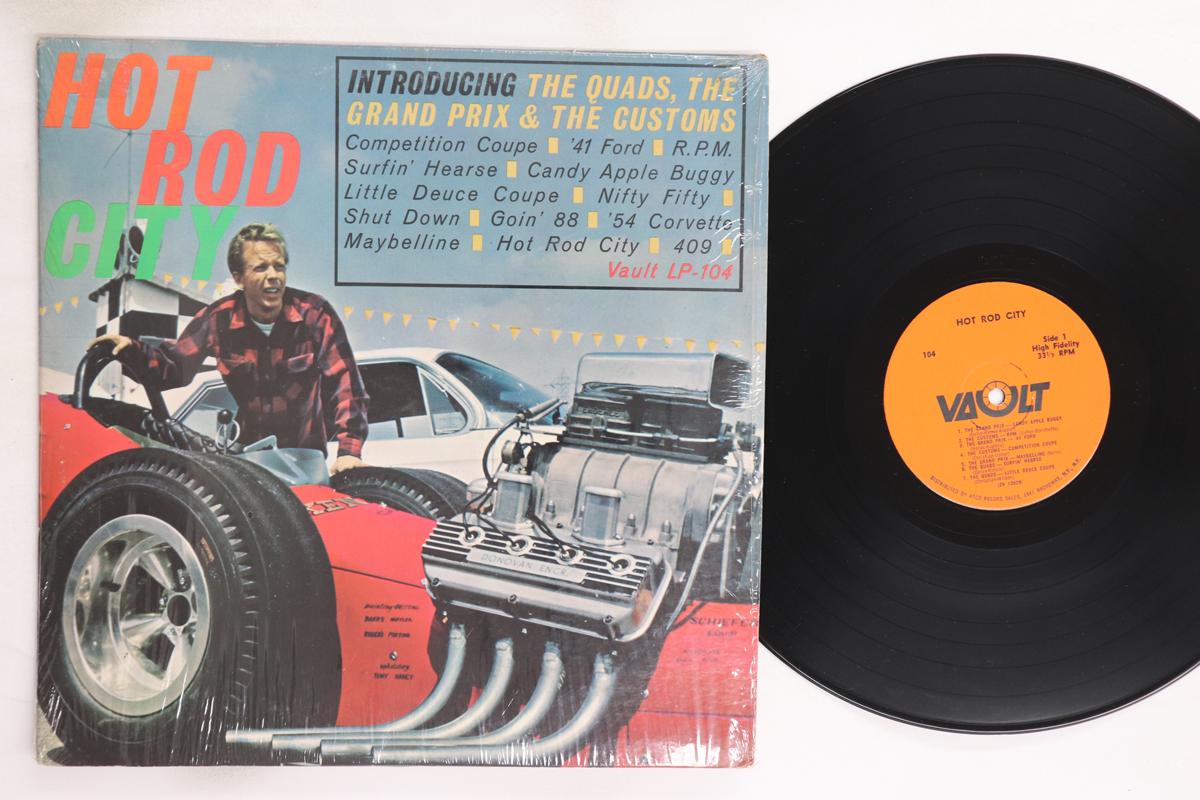 

LP Record QUADS GRAND PRIX CUSTOMS Hot Rod City VAULT104 VAULT 1963 US Rock Used
