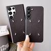 Business Sle Couple Simple Lychee Genuine Leather Case For Samsung Galaxy S26 Ultra S25 Plus S24 Smooth-Touch Case Mat Design Stitched Protect Cover
