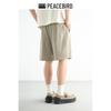 PEACEBIRD Men's Casual Straight Fit Drawstring Shorts
