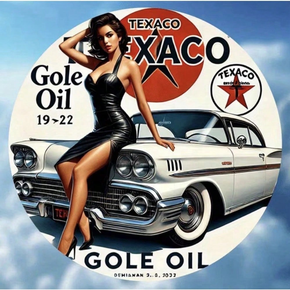 Retro Pinup Girl Metal Tin Sign Vintage Garage Man Cave Wall Decor 20x20