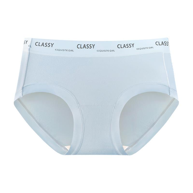 Ladies Spring and Autumn Cotton Breathable Non Trace Antibacterial Extended Crotch Waist Triangle Briefs