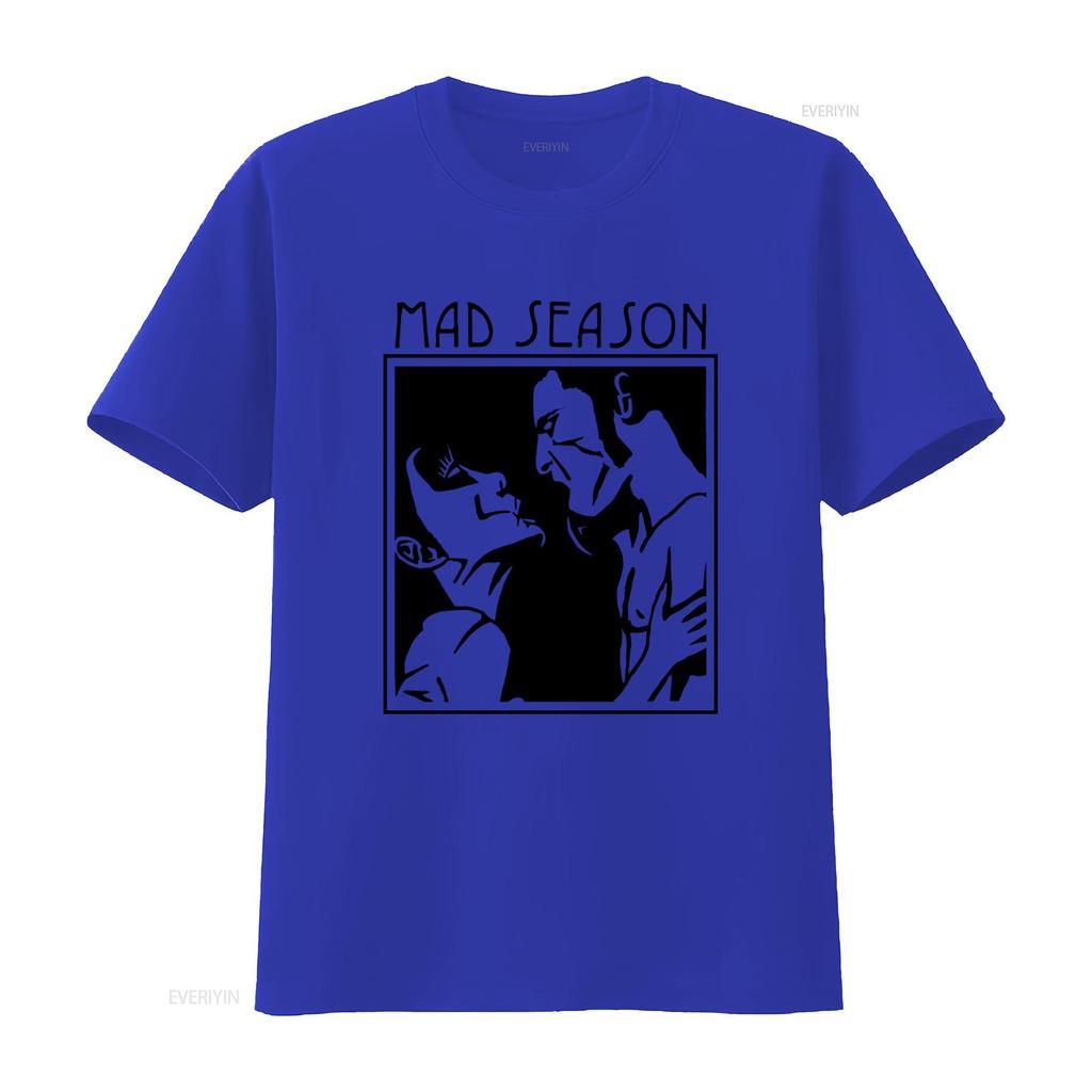 Mad Season Vintage Rock Heavy Cotton T Shirt Unique Print For Fans Vintage Comfortable Breathable Stretched Slightly