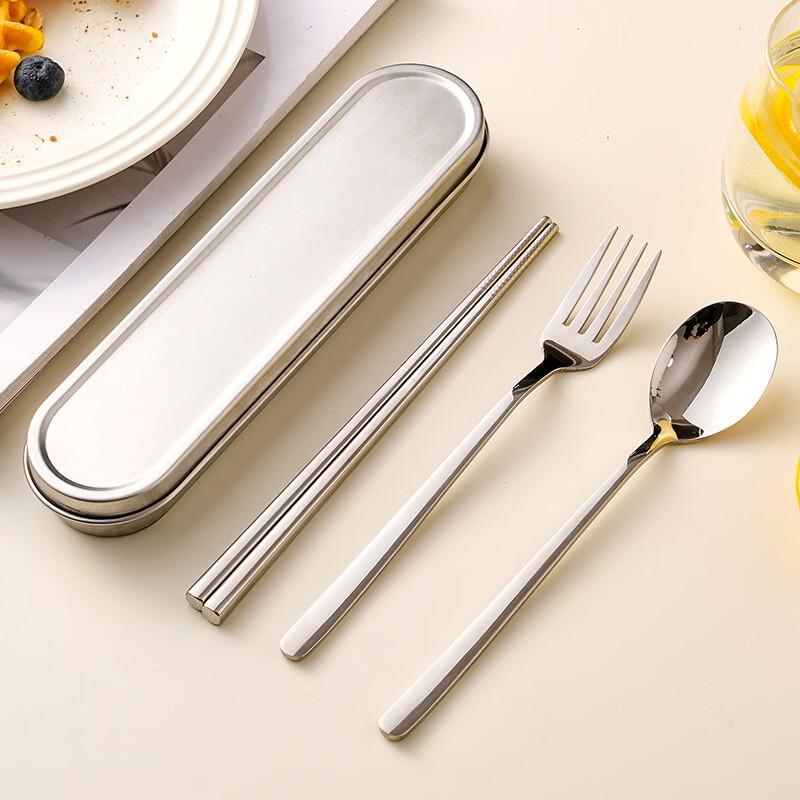 

ZISIZ 316 Stainless Steel Portable Chopsticks & Fork Set