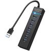New 7 Port USB Hub 30cm Cable 5Gbps High Speed Transfer USB Hub USB Expansion Long Cable for Flash Mobile Hard [2024 Edition] 3.0 PC, Laptop, Drive,