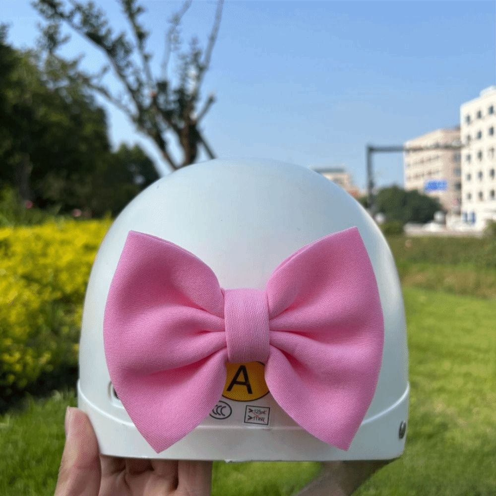 Fabric Motorcycle Helmet Bow Lightweight Electric Bike Tail Decor Electric Bike Tail