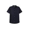 Solid Color Single-Breasted Polo Shirt Men Shirts Dark-Blue 8N1CH5-1JPRZ-0922