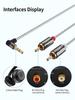 Cablecreation naar RCA Stereo Audio Conversiekabel Compatibel met 3,5 mm Y-Splitter Kabel, Smartphones/MP3-spelers/Luidsprekers/Tablets/Home