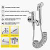 3-in-1 Bathroom Stainless Steel Bidet Spray Brass Tap 2 Functions Toilet Bidet Rinse Set and 2m PVC Hose