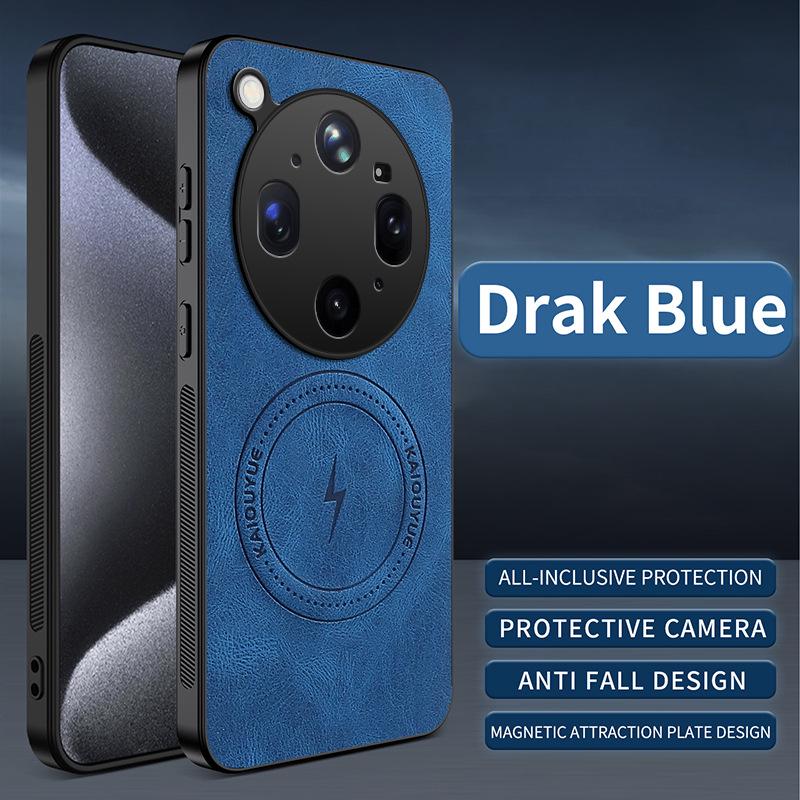OPPO Find X9 Ultra Nappa Leather Grain Lens Protector with Magnetic Suction