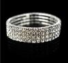 European Princess Style Rhinestone Bracelet - Elegant Elastic Hand Jewelry for Women