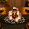 Centrotavola di Natale Centrotavola Illuminato, Ornamento Atmosferico con Luce Calda, Artigianato in Plastica Alimentato da USB per Interni Esposizioni Stagionali per le Festività