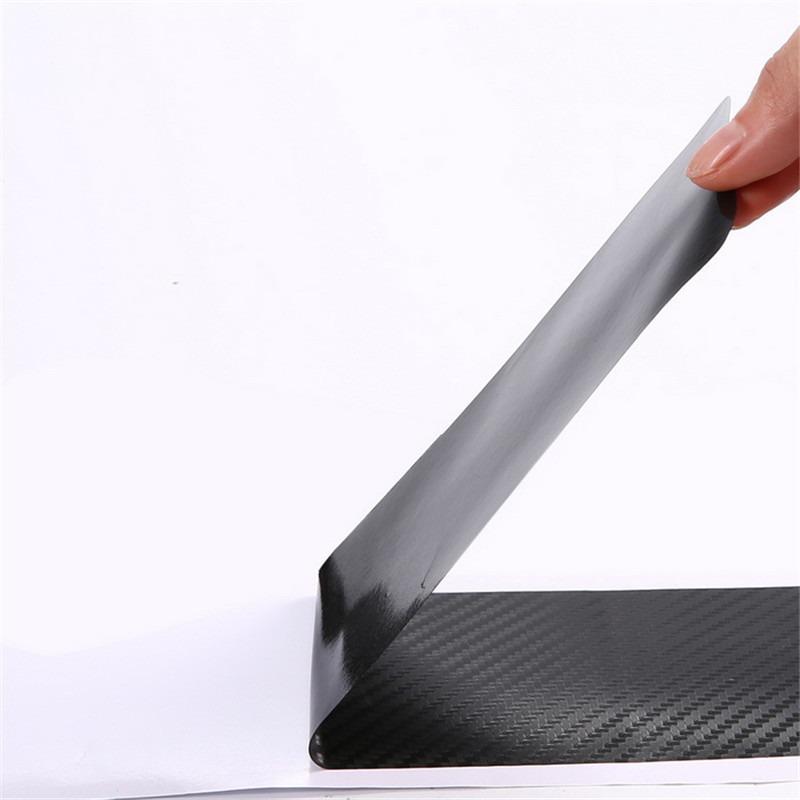 4ks/sada Univerzální samolepky na auto Samolepky na auto na prahu proti poškrábání Carbon Fiber Auto Stickers