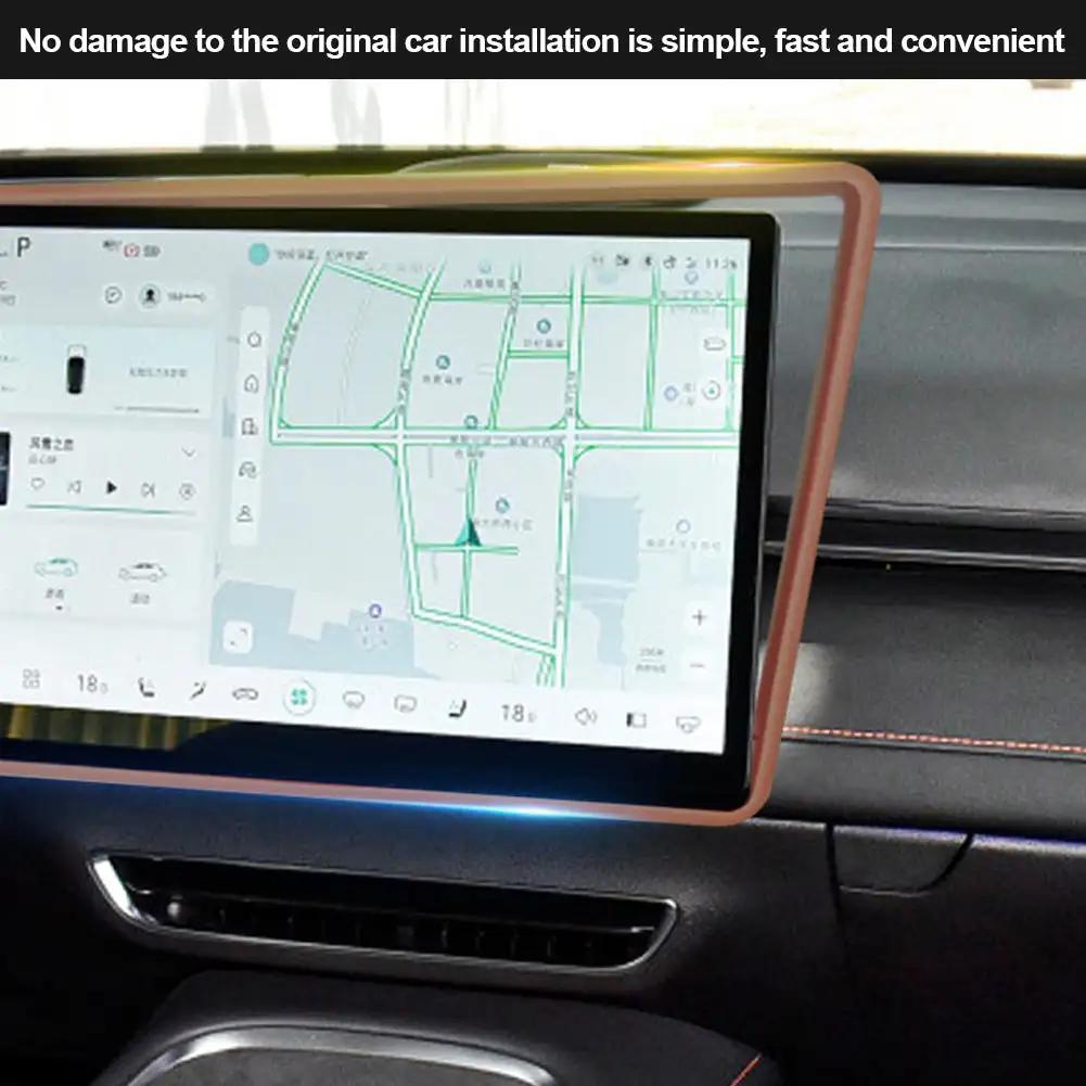 Car Silicone Protective Frame Edge Cover Central Control Navigation Screen Protector Trim Car Accessories For Changan DEEPAL S7