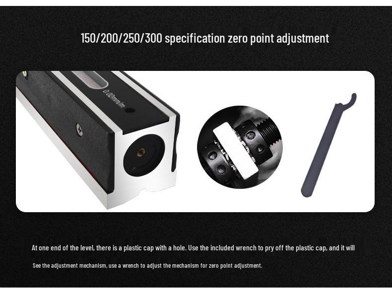 High Precision Machinist Spirit Level Bar - 0.02mm/m Accuracy