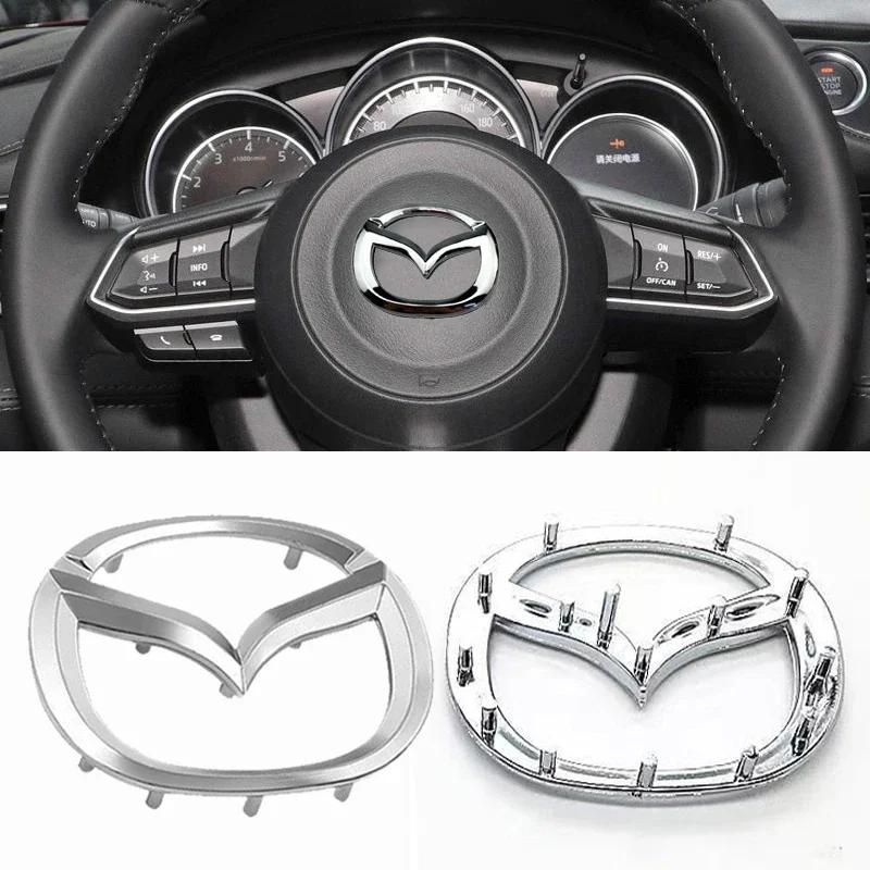 2025 Hot For Mazda Logo CX5 RX7 Atenza Axela 3 2 5 CX3 MX3 MX5 CX4 CX9 CX7 RX8 Protege Speed 6 ABS Car Steering Wheel Center Emb