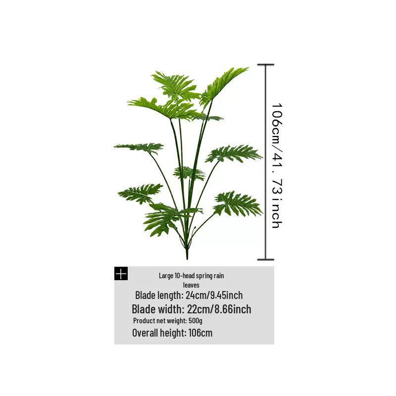 Tropical Nordic-Style Umbrella Leaf Faux Bonsai for Home Décor