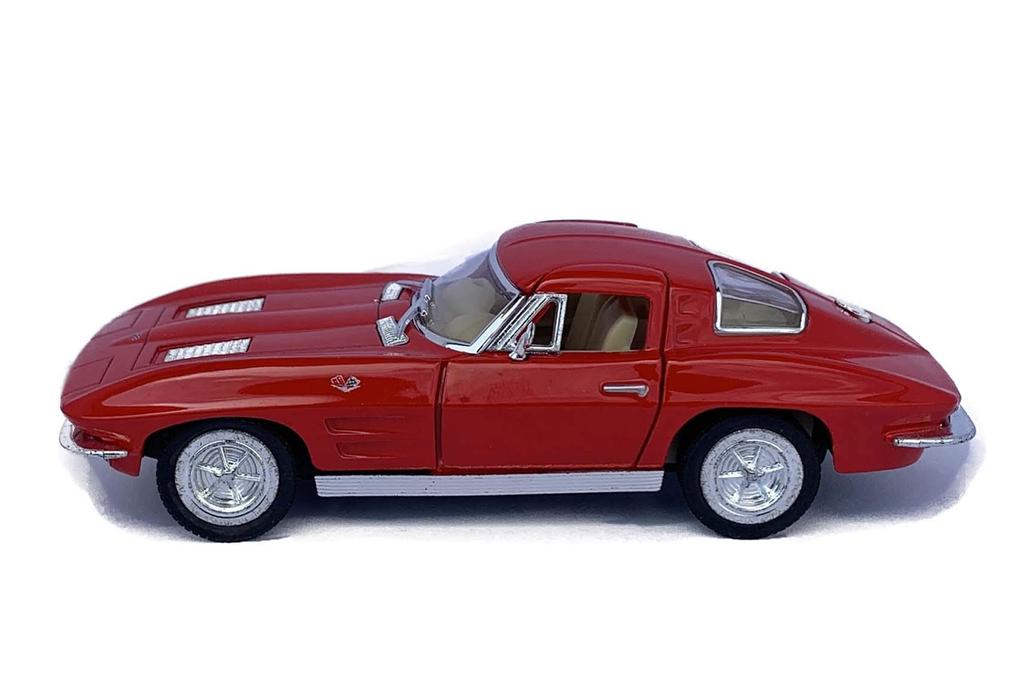Kinsmart 1963 Corvette Stingray Pullback Miniature Car 1/36 (Red)