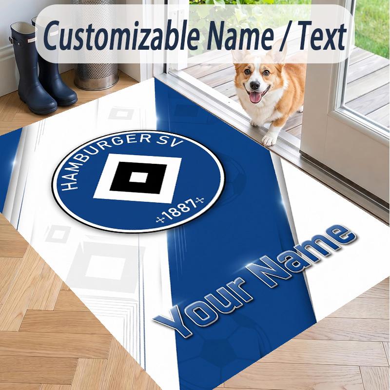 Custom Text Printed Rug Hamburger SV Non Slip Floor Carpet For Home Room Decor