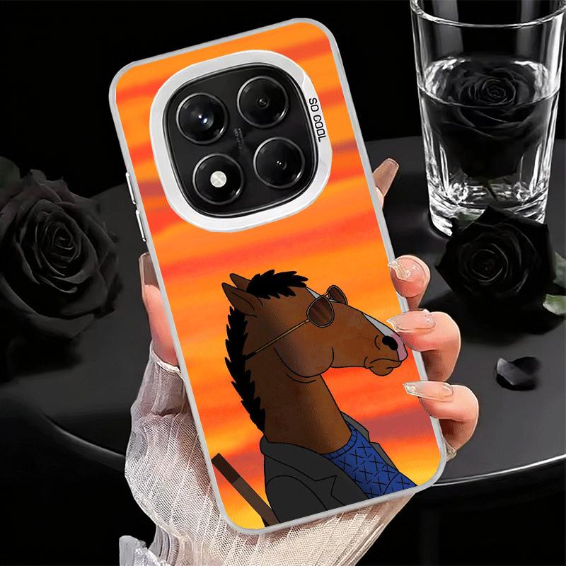 

B-BoJack H-Horseman Funny Shockproof Phone Case for Xiaomi Redmi Note 15 14 13 12 Pro Plus 11 11S 11T 5G Cover Anti Fall Fundas Redmi Note 12 Pro 5G