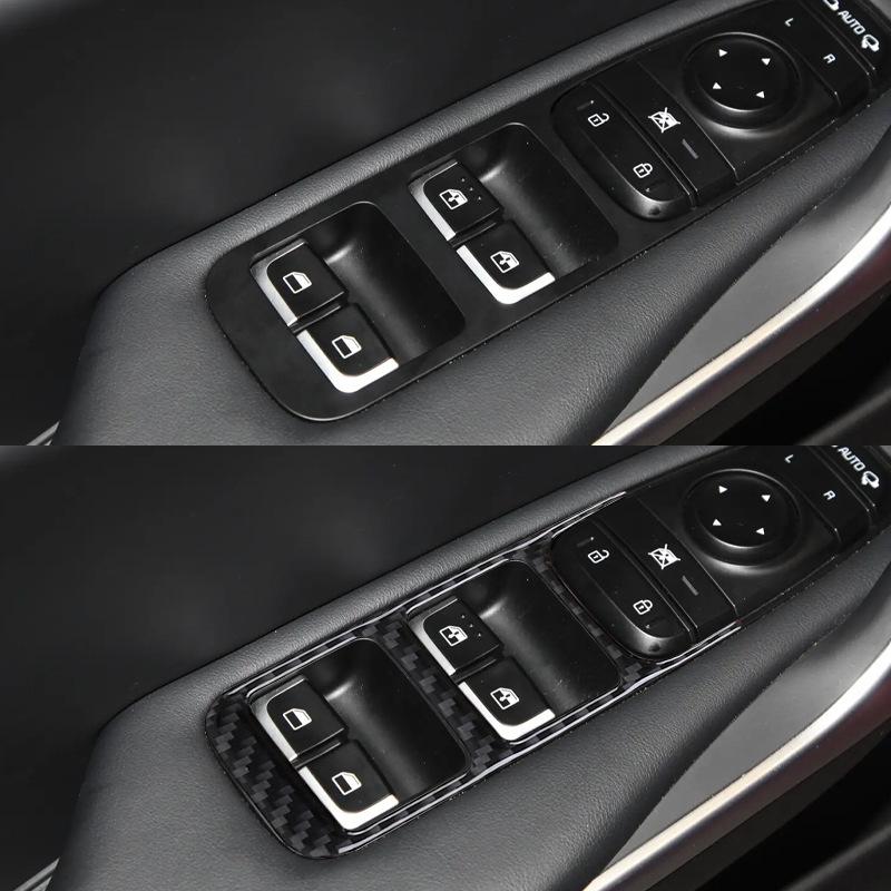 For Kia 18-23 Stinger Carbon Fiber Window Lifting Panel Decoration Patch Interior Modification Accessories