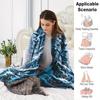 1 Customized Wolf Themed Blanket with Personalized Name, Soft Flannel Material, Winter Forest Design, Moon and Snowflakes