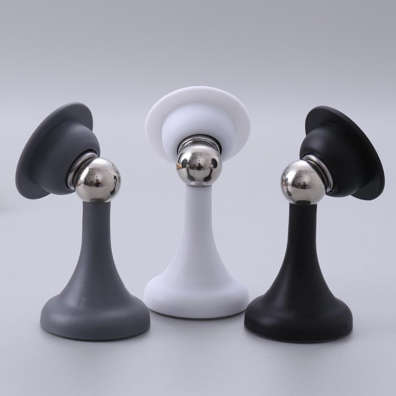Stainless Steel Magnetic No-Drill Door Stopper - Silent, Anti-Collision, Bedroom & Bathroom Door Bumper