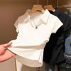 Cotton Summer Sexy Women's T Shirt Skinny Slim Basic Solid Crop Short Sleeve TShirtCasual Tee Women