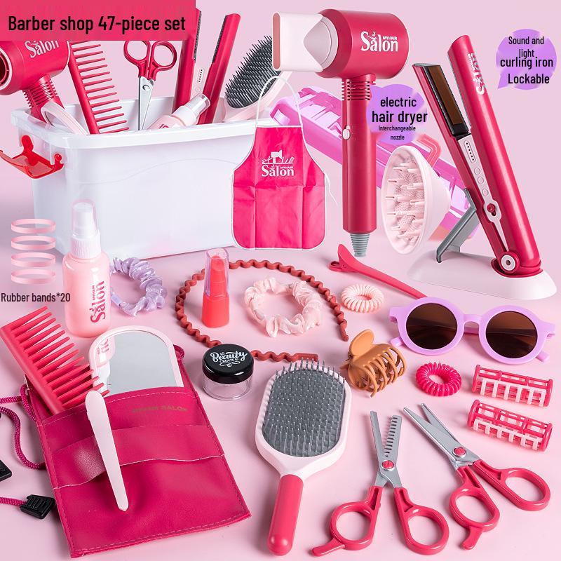 Children's Hair Salon Playset: Hairdryer, Wash & Cut Accessories for Kids