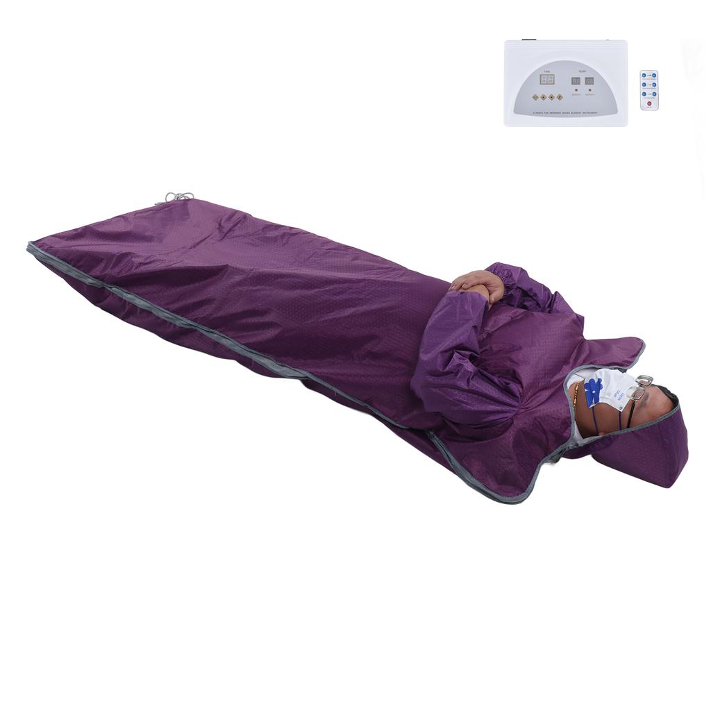 Far Infrared Sauna Blanket with Hat Sleeves Multiple Protection Sauna Heating Blanket Body Spa