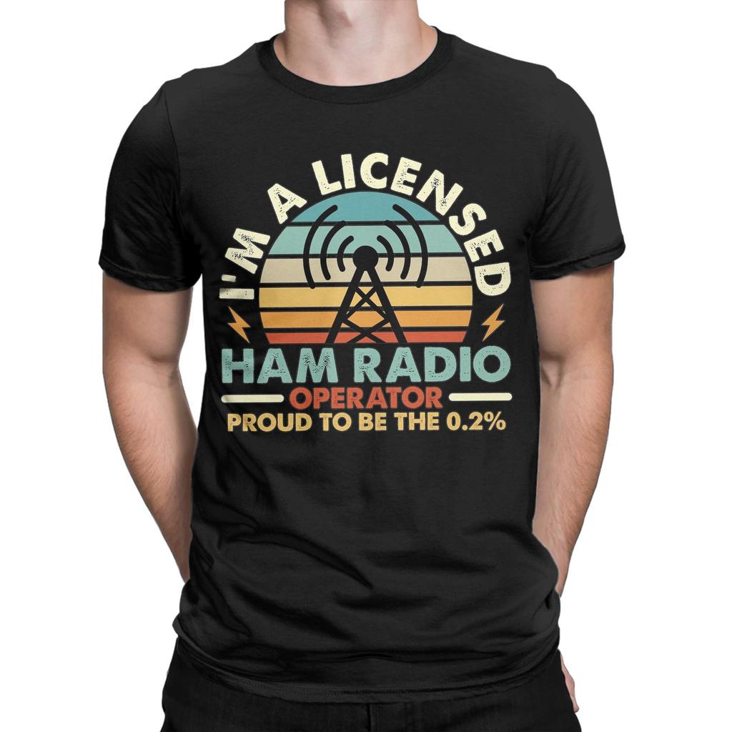 Print Amateur Ham Radio T-Shirt Unisex Round Neck Short Sleeve Tops 100%Cotton Summer Top Tee
