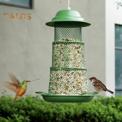 Metal Bird Feeder 3-Tier Hanging Hummingbird Feeder Bird Food Dispenser Folding Mesh Bird Feeding Station for Outdoors Garden Yard Decor