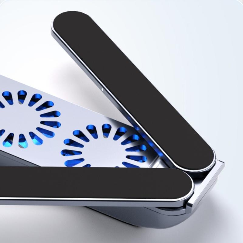 Portable Multiple Angled Laptop Coolers Silents Cooling Fan Foldable Tablets Holder For 10-17inch Devices