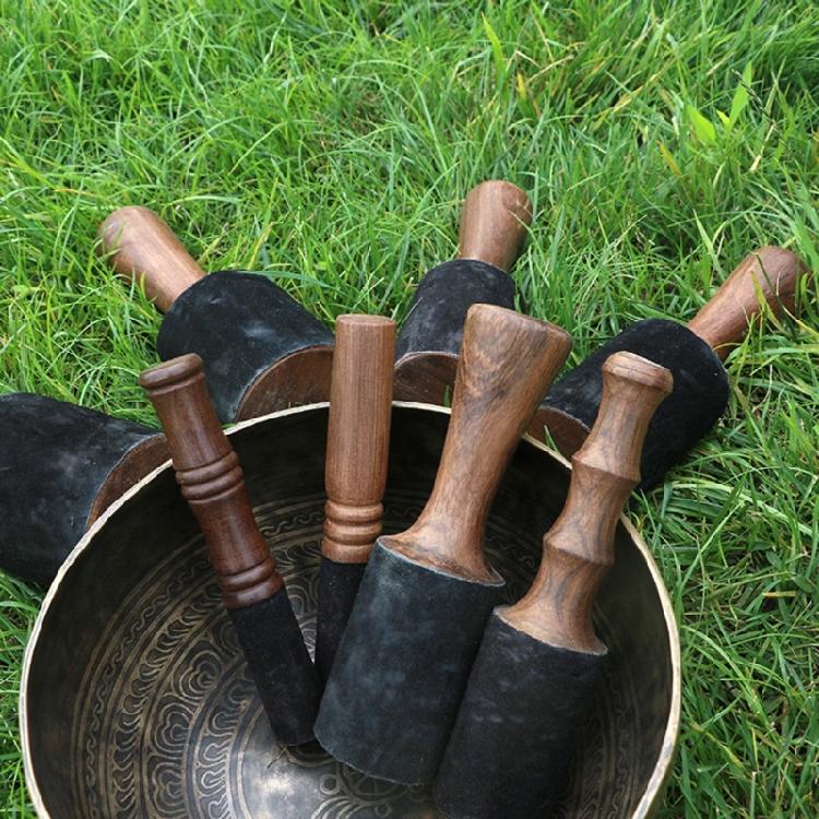 Tibetan Singing Bowl Wood Stick Buddhist Dormitory Meditation Crafts