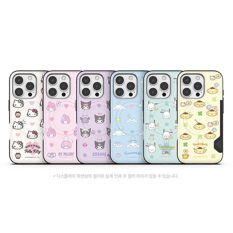Korea Hello Kitty iPhone 17 Pro Max Magnetic Case with Small Icon and Card Slot