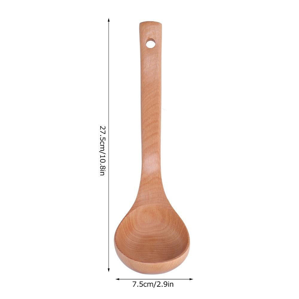 Wood Grain Texture Cooking Spoon Extra Long Handle Kitchen Spoon Wooden Spoon  Soup Stew Mixing