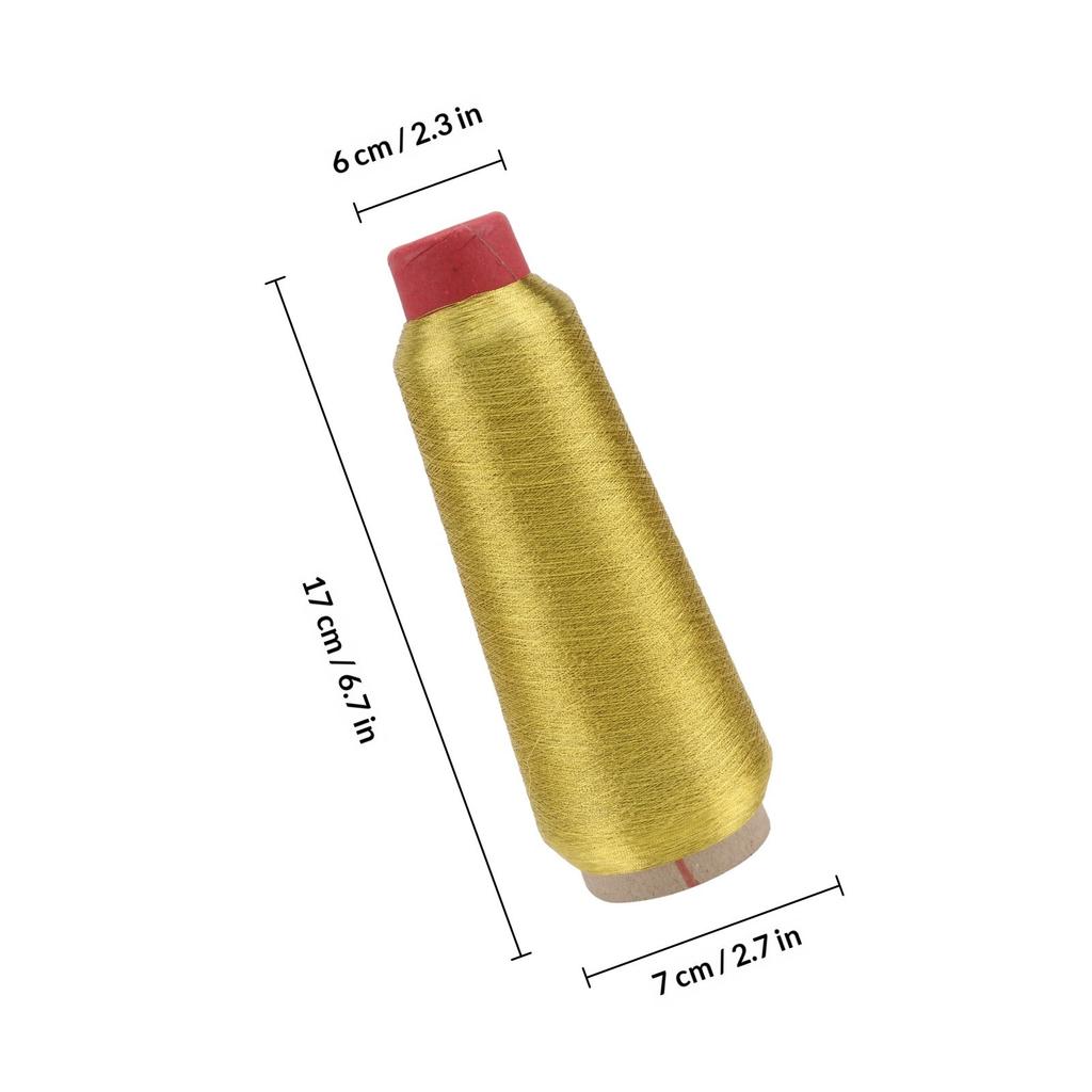 Gold Metallic Machine Embroidery Thread 5000 Yards Spool Sewing Thread 150D Polyester High Use 5000 Yards Spool
