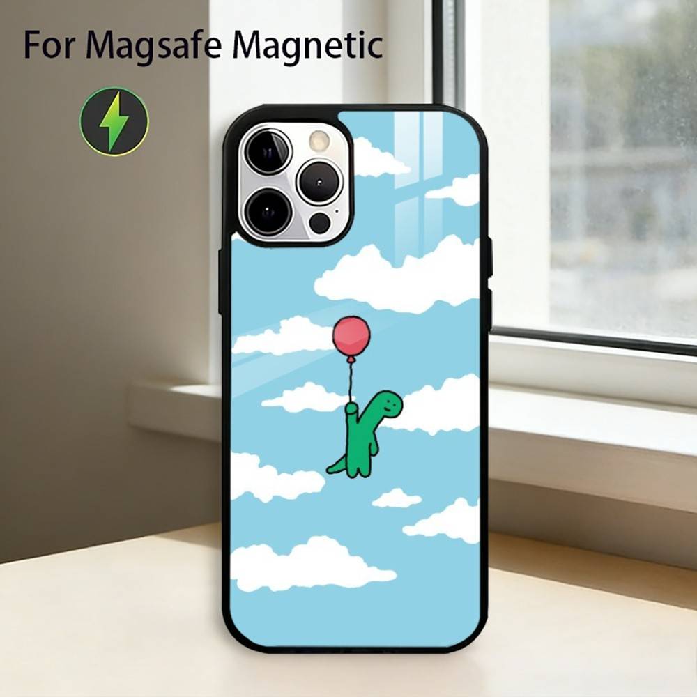 Cute J-Joguman D-Dinosaurs Phone Case For iPhone17,16,15,14,13,12,11 Plus,Pro Magnetic For Magsafe Wireless Charging
